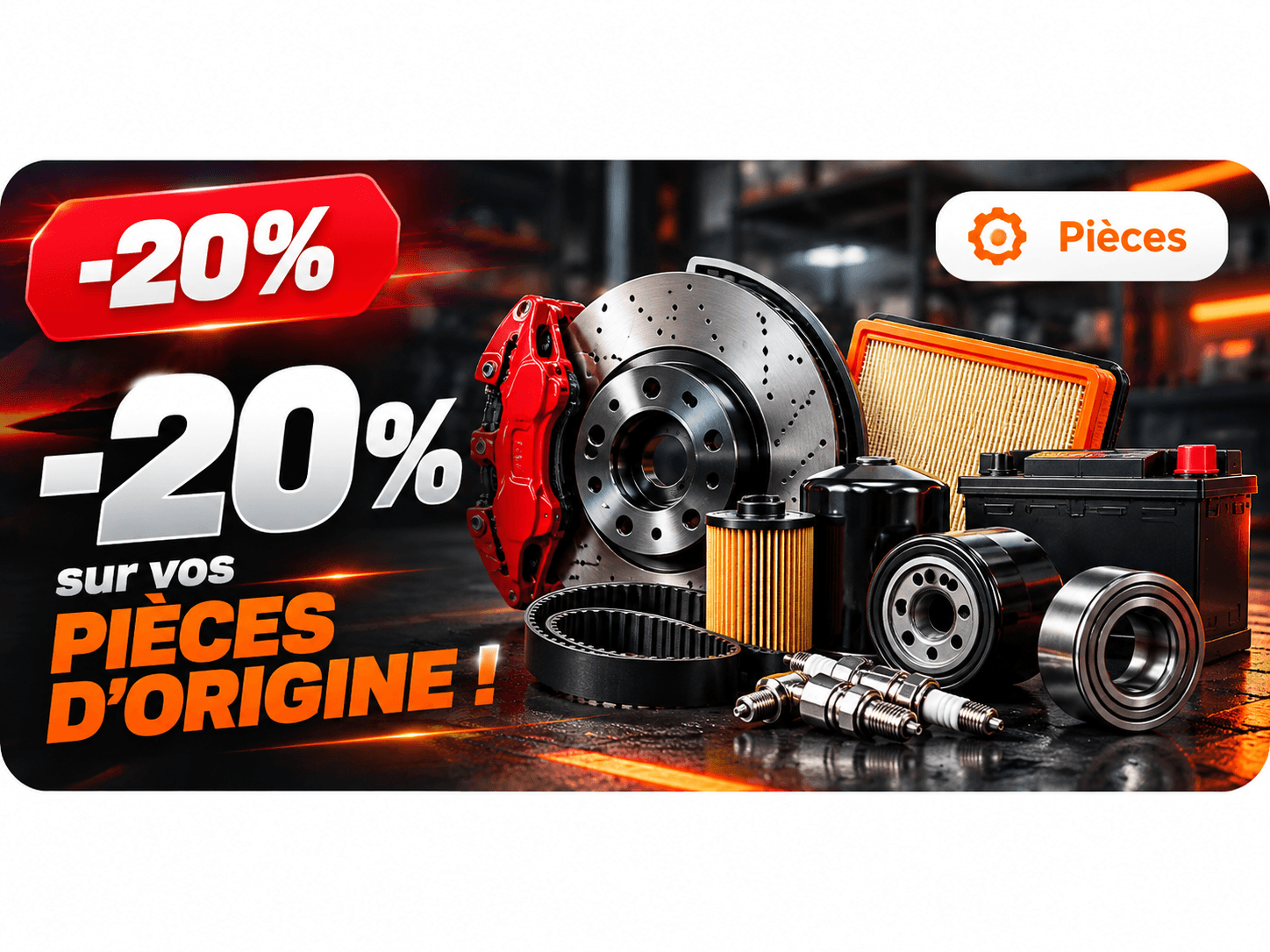 Offre de lancement : 20 % sur les pièces d'origine