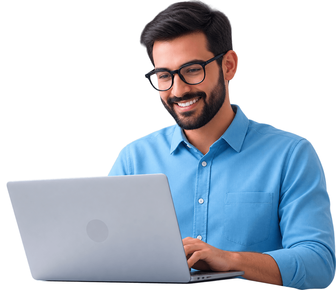 Responsable Educaways suivant les compétitions sur un ordinateur